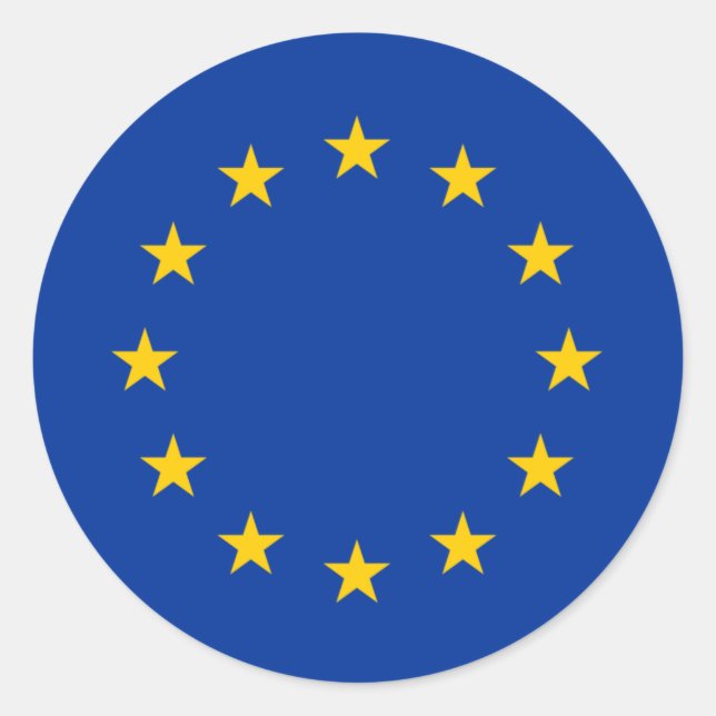 Pegatina de bandera de la Unión Europea (Anverso)