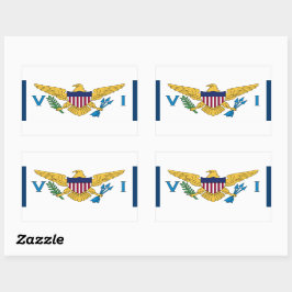 Pegatina de Bandera de las Islas Vírgenes de los E