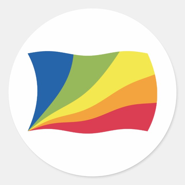 Pegatina de Bandera de Lingua Franca Nova (Anverso)