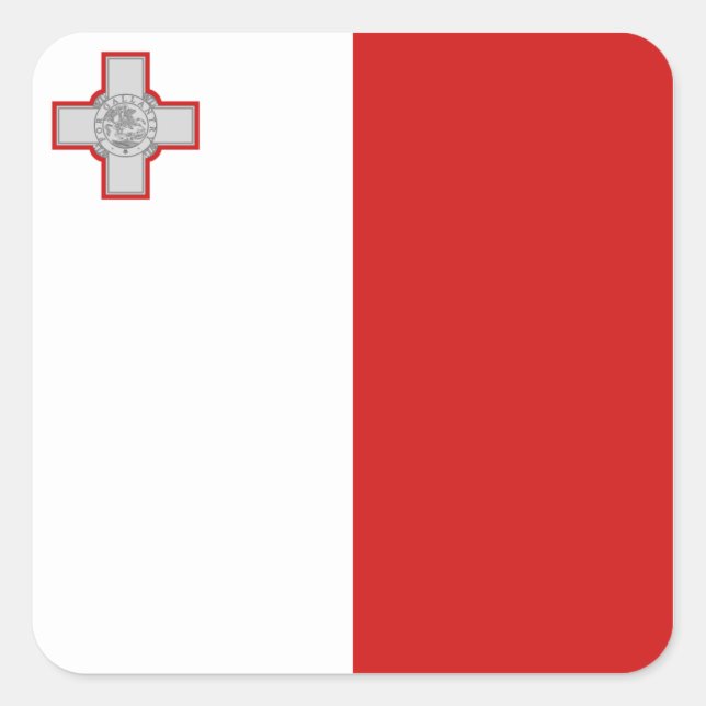 Pegatina de bandera de Malta (Anverso)