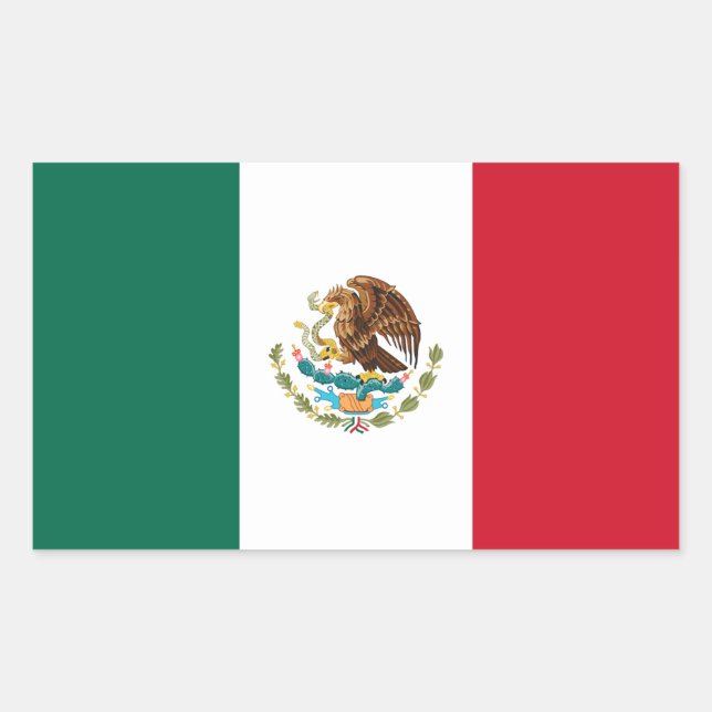 Pegatina de Bandera de México (Anverso)