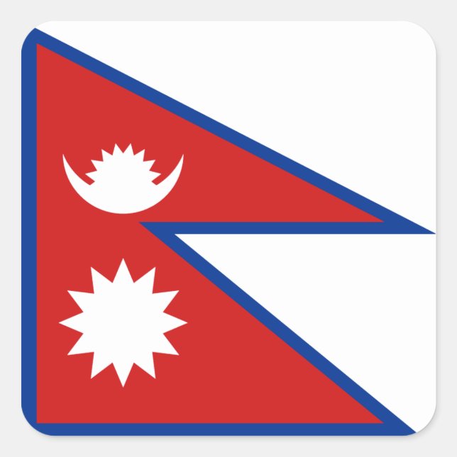 Pegatina de bandera de Nepal (Anverso)
