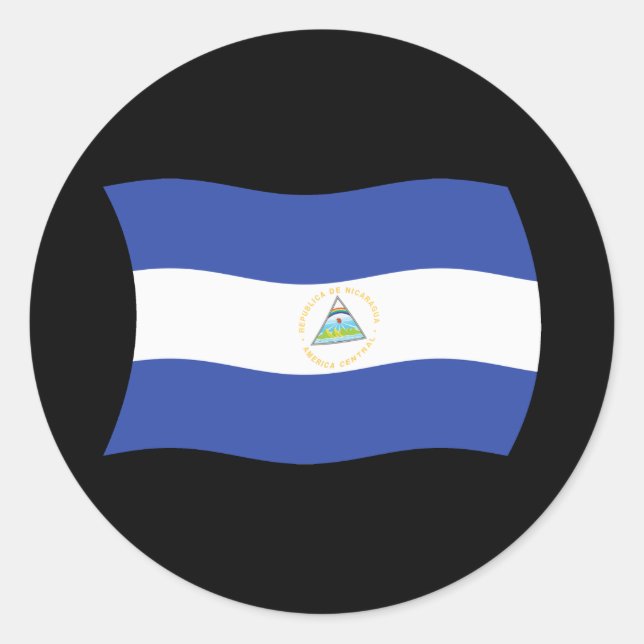 Pegatina de Bandera de Nicaragua (Anverso)