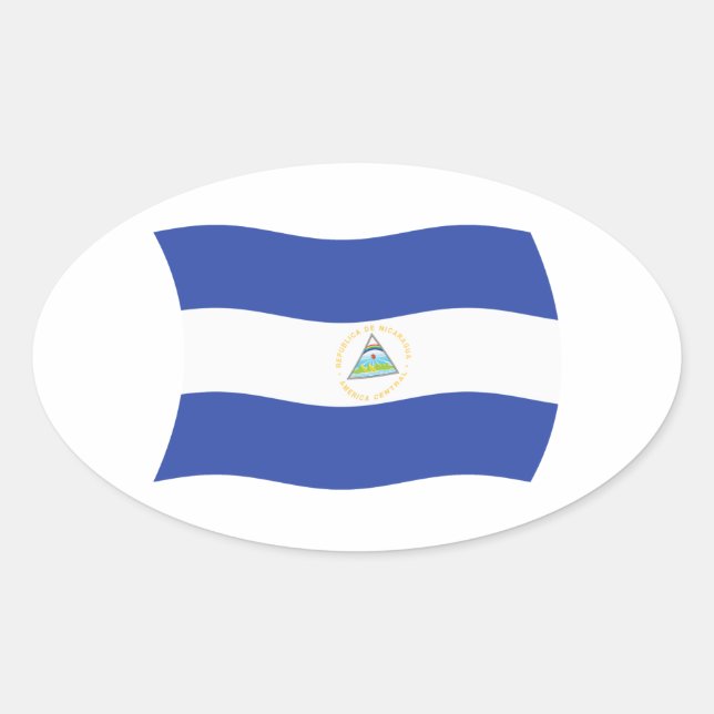 Pegatina de Bandera de Nicaragua (Anverso)