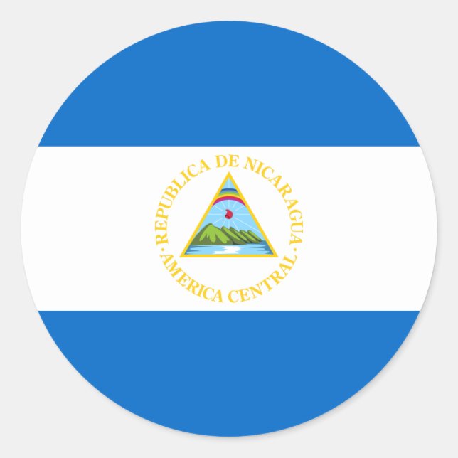 Pegatina de Bandera de Nicaragua (Anverso)