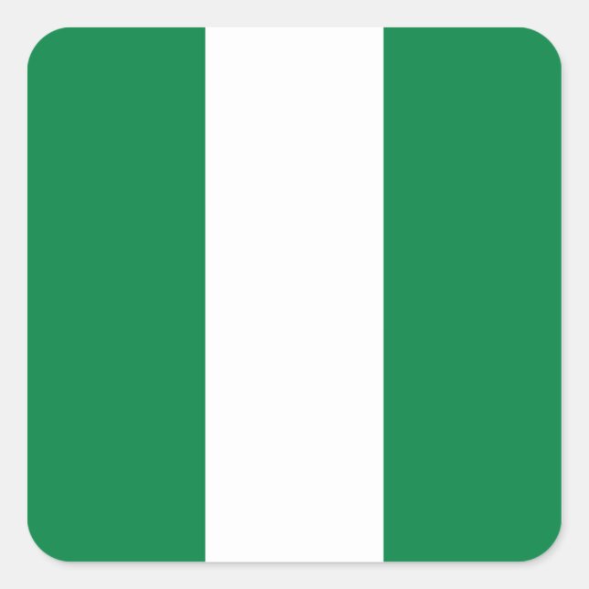 Pegatina de bandera de Nigeria (Anverso)