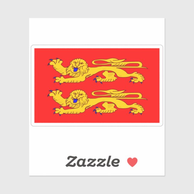 Pegatina de bandera de Normandía (Hoja)