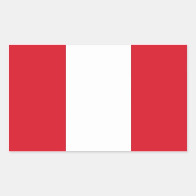 Pegatina de bandera de Perú (Anverso)