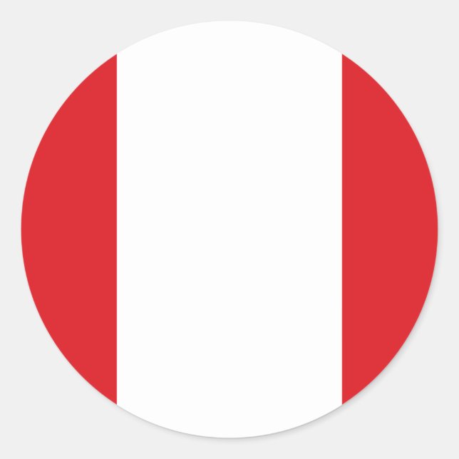 Pegatina de bandera de Perú (Anverso)