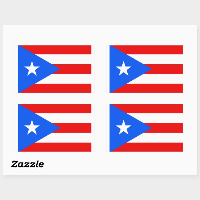 Pegatina de bandera de Puerto Rico (Hoja)