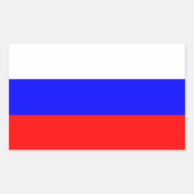 Pegatina de bandera de Rusia (Anverso)