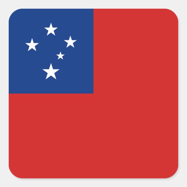 Pegatina de Bandera de Samoa (Anverso)