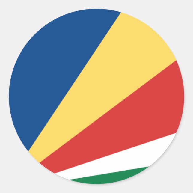 Pegatina de Bandera de Seychelles (Anverso)