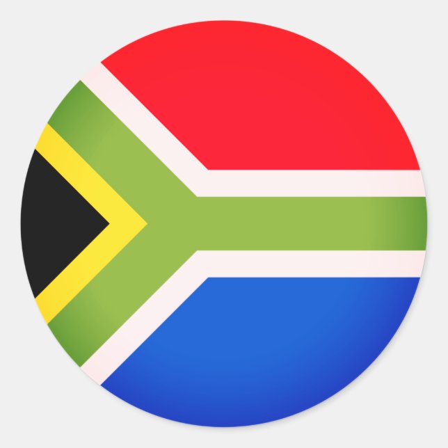 Pegatina de Bandera de Sudáfrica (Anverso)