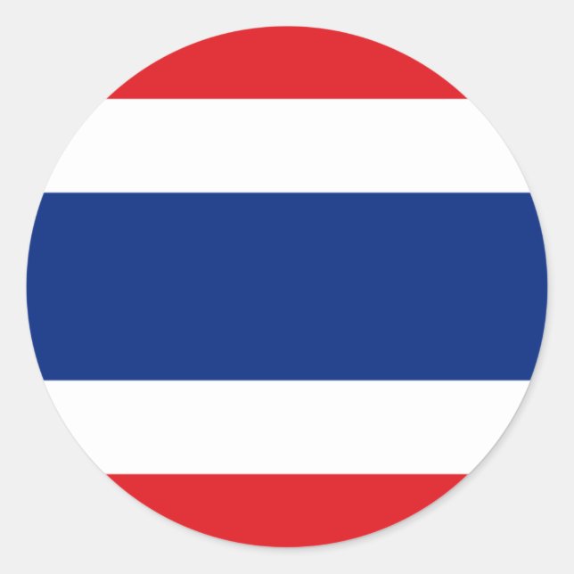 Pegatina de Bandera de Tailandia (Anverso)