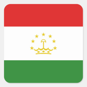 Pegatina de bandera de Tayikistán