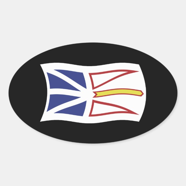 Pegatina De Bandera De Terranova Y Labrador (Anverso)