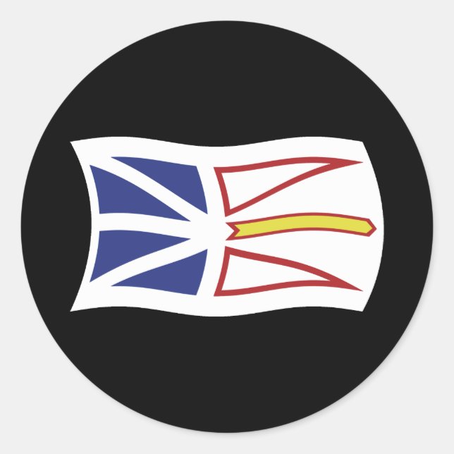 Pegatina De Bandera De Terranova Y Labrador (Anverso)