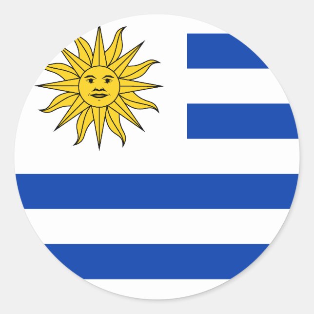 Pegatina de Bandera de Uruguay (Anverso)