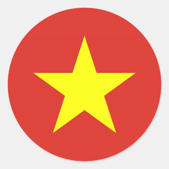 Pegatina de bandera de Vietnam (Anverso)