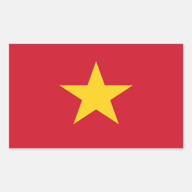 Pegatina de bandera de Vietnam (Anverso)