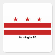 Pegatina de bandera de Washington DC