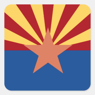 Pegatina de bandera del estado de Arizona