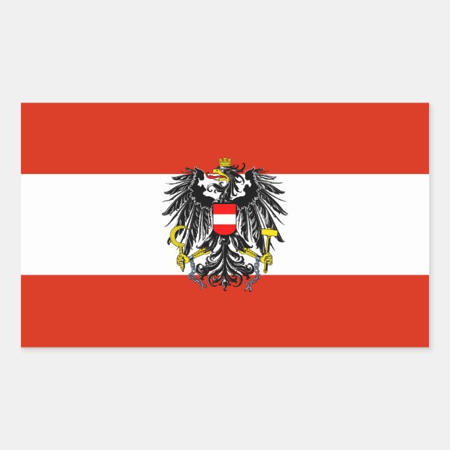 Pegatina de bandera del Estado de Austria (Anverso)