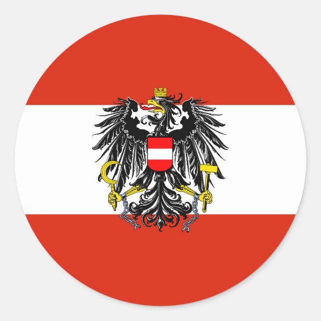 Pegatina de bandera del Estado de Austria (Anverso)
