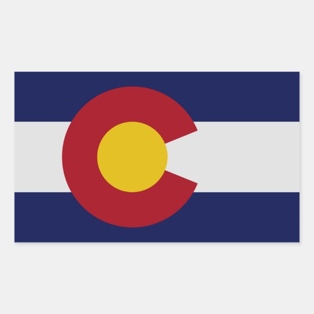 Pegatina de Bandera del Estado de Colorado (Anverso)