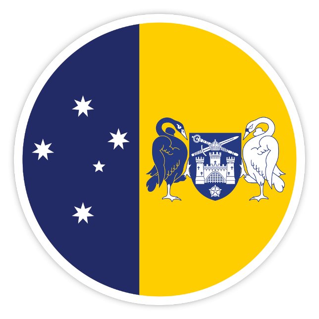 Pegatina de bandera del Territorio de la Capital d (Australian Capital Territory flag)