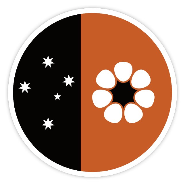 Pegatina de bandera del Territorio del Norte (Northern Territory Australia flag sticker)