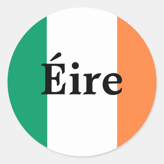 Pegatina de bandera irlandesa (Anverso)