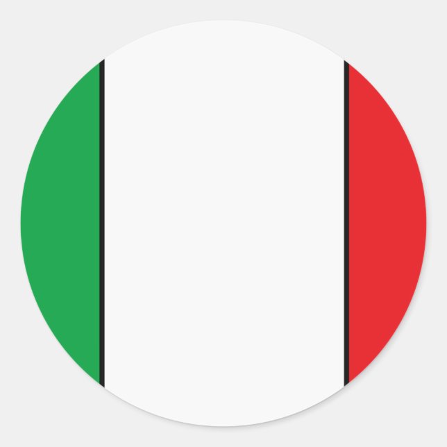 Pegatina de Bandera Italiana (Anverso)
