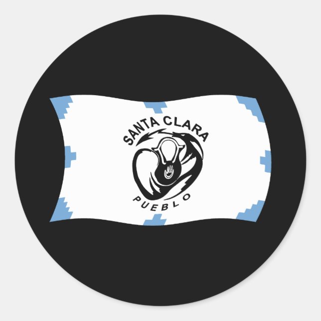 Pegatina de Bandera Pueblo de Santa Clara (Anverso)