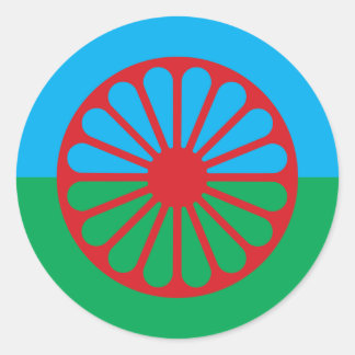 Pegatina de bandera romaní de 3" hoja de 6