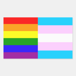 Pegatina de banderas del orgullo arcoiris/trans