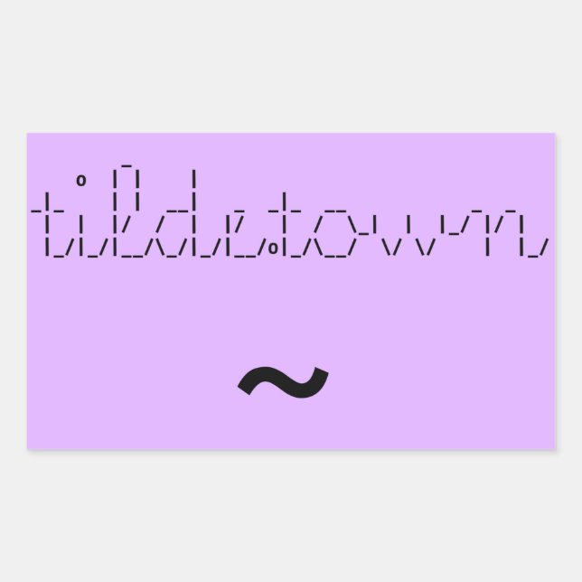 pegatina de banner de tilde.town ascii (Anverso)