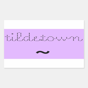 pegatina de banner de tilde.town ascii