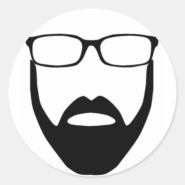 Pegatina de barba desembocado (Anverso)