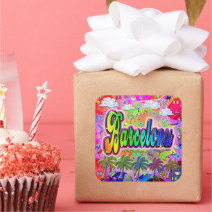 Pegatina de Barcelona Vista Express