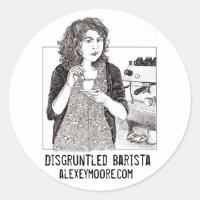 Pegatina de Barista disgustado
