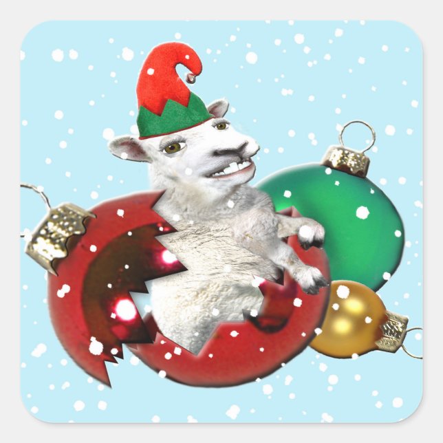 Pegatina de Bauble rota por fiesta (Anverso)