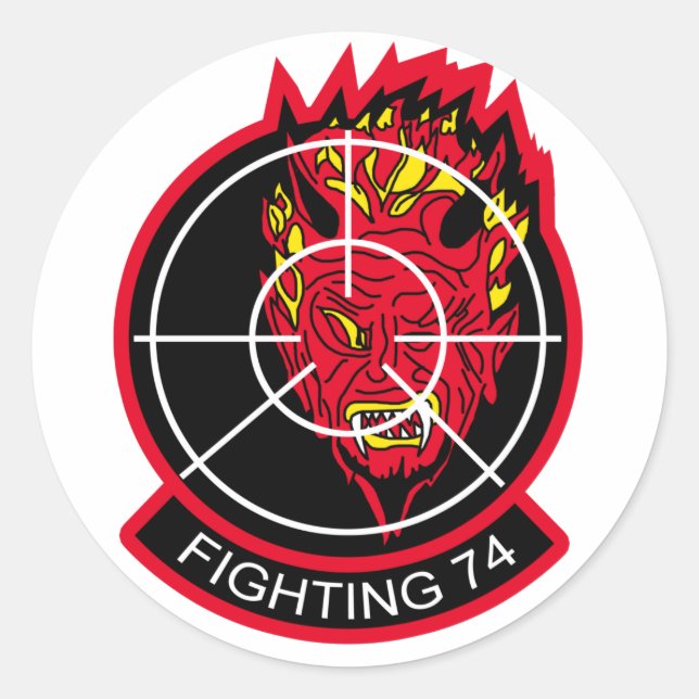 Pegatina de Be-Devilers de VF-74 (Anverso)
