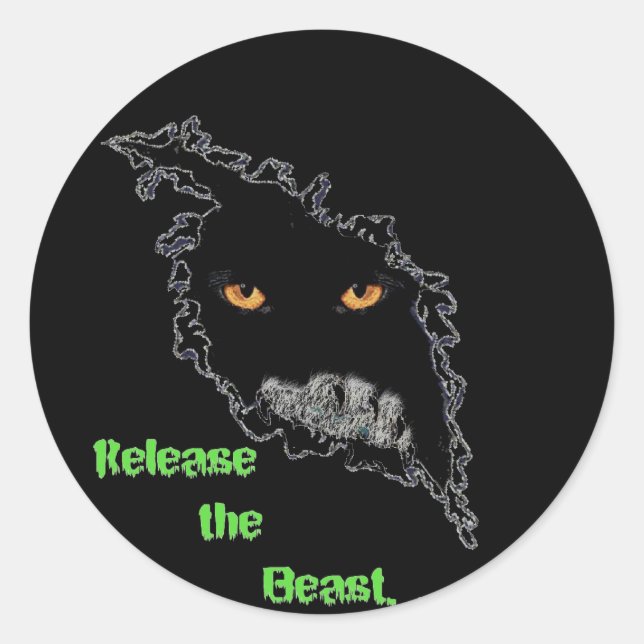 Pegatina de Beast de Lincoln Lynx (Anverso)