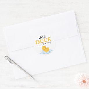 Pegatina de bebé de ducky amarillo está en camino