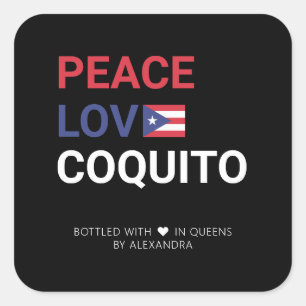 Pegatina de bebidas de Navidades de Coquito