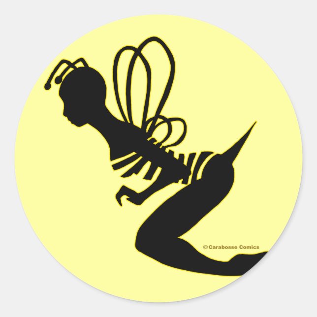 Pegatina de Bee Chica Silhouette (Anverso)