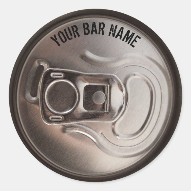 Pegatina De Beer Can, Propietario De Pub O Bar (Anverso)