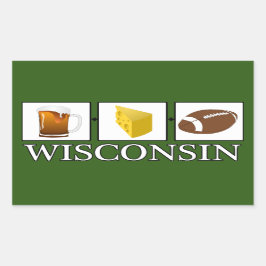 Pegatina de Beer Cheese Football Wisconsin